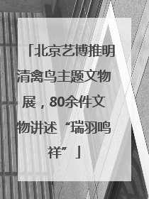 北京艺博推明清禽鸟主题文物展，80余件文物讲述“瑞羽鸣祥”