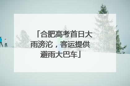 合肥高考首日大雨滂沱，客运提供避雨大巴车