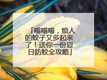嗡嗡嗡，烦人的蚊子又多起来了！送你一份夏日防蚊全攻略