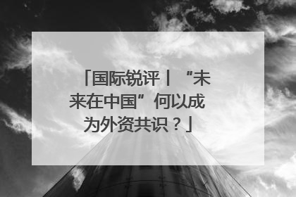 国际锐评丨“未来在中国”何以成为外资共识？