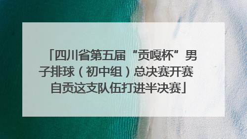 四川省第五届“贡嘎杯”男子排球（初中组）总决赛开赛 自贡这支队伍打进半决赛