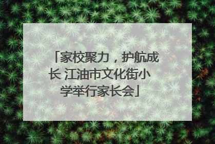 家校聚力，护航成长 江油市文化街小学举行家长会
