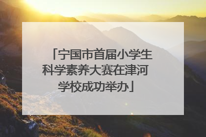 宁国市首届小学生科学素养大赛在津河学校成功举办