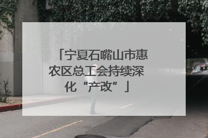 宁夏石嘴山市惠农区总工会持续深化“产改”