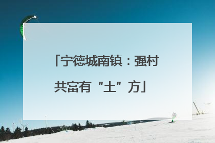 宁德城南镇：强村共富有“土”方
