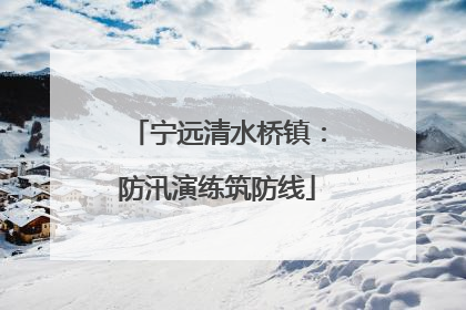 宁远清水桥镇：防汛演练筑防线