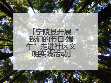 宁陵县开展“我们的节日·端午”走进社区文明实践活动