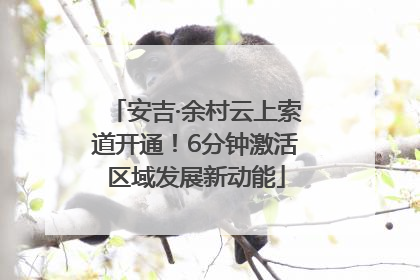 安吉·余村云上索道开通！6分钟激活区域发展新动能