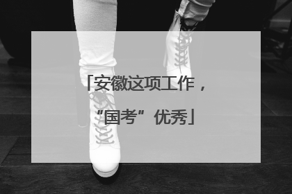安徽这项工作，“国考”优秀