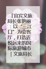 宜宾文旅局长张艳丽：以“三江口”为会客厅，打造近悦远来的国际旅游城市｜文旅局长说