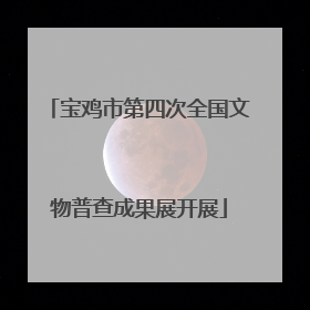 宝鸡市第四次全国文物普查成果展开展