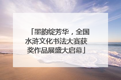 墨韵绽芳华，全国水浒文化书法大赛获奖作品展盛大启幕
