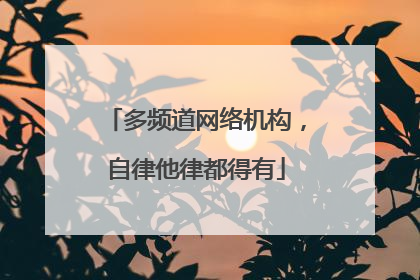 多频道网络机构，自律他律都得有
