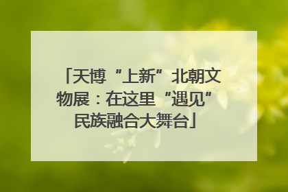 天博“上新”北朝文物展：在这里“遇见”民族融合大舞台