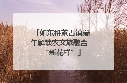 如东栟茶古镇端午解锁农文旅融合“新花样”