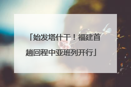 始发塔什干！福建首趟回程中亚班列开行