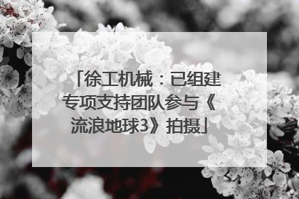 徐工机械：已组建专项支持团队参与《流浪地球3》拍摄
