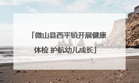 微山县西平镇开展健康体检 护航幼儿成长