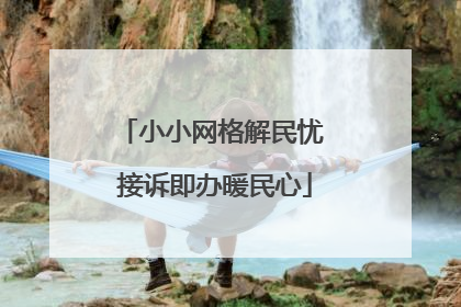 小小网格解民忧 接诉即办暖民心