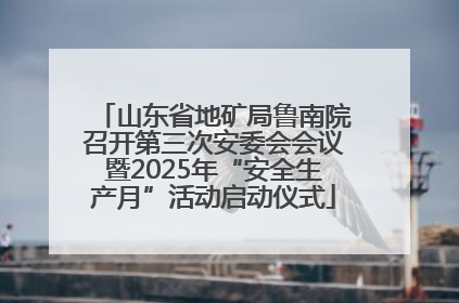 山东省地矿局鲁南院召开第三次安委会会议暨2025年“安全生产月”活动启动仪式
