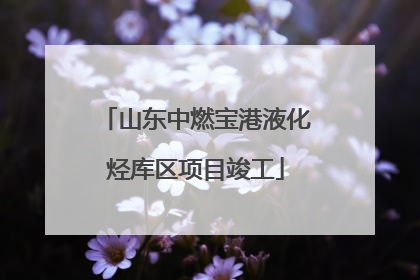 山东中燃宝港液化烃库区项目竣工
