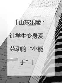 山东乐陵：让学生变身爱劳动的“小能手”