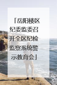 岳阳楼区纪委监委召开全区纪检监察系统警示教育会