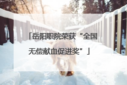 岳阳职院荣获“全国无偿献血促进奖”