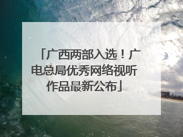 广西两部入选！广电总局优秀网络视听作品最新公布