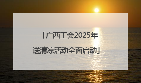 广西工会2025年送清凉活动全面启动