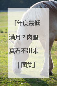 年度最低满月？肉眼真看不出来｜图集