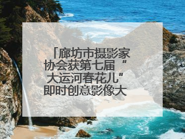 廊坊市摄影家协会获第七届“大运河春花儿”即时创意影像大赛优秀组织奖