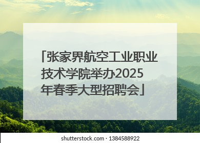 张家界航空工业职业技术学院举办2025年春季大型招聘会
