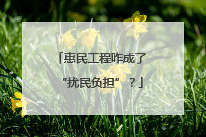 惠民工程咋成了“扰民负担”？