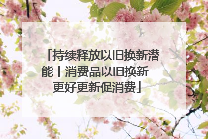 持续释放以旧换新潜能丨消费品以旧换新 更好更新促消费