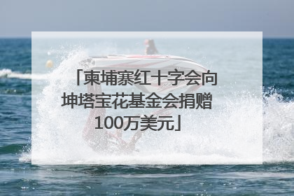 柬埔寨红十字会向坤塔宝花基金会捐赠100万美元