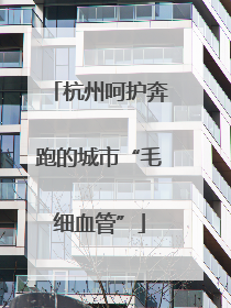 杭州呵护奔跑的城市“毛细血管”