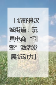 新野县汉城街道：玩具电商“引擎”激活发展新动力