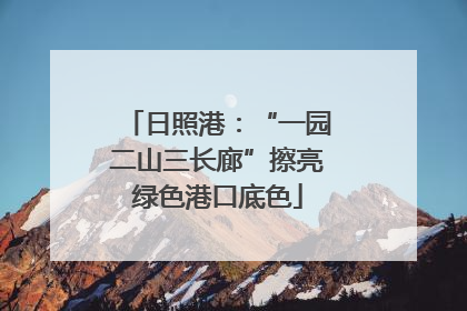 日照港：“一园二山三长廊”擦亮绿色港口底色