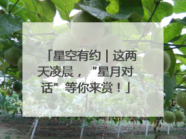 星空有约｜这两天凌晨，“星月对话”等你来赏！