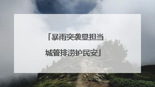 暴雨突袭显担当 城管排涝护民安