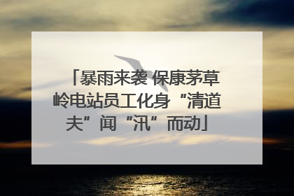暴雨来袭 保康茅草岭电站员工化身“清道夫”闻“汛”而动