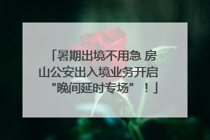 暑期出境不用急 房山公安出入境业务开启“晚间延时专场”！