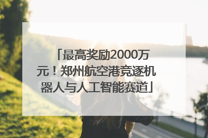 最高奖励2000万元！郑州航空港竞逐机器人与人工智能赛道