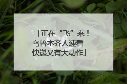 正在“飞”来！乌鲁木齐人速看 快递又有大动作