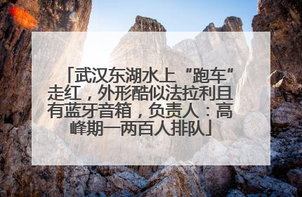 武汉东湖水上“跑车”走红，外形酷似法拉利且有蓝牙音箱，负责人：高峰期一两百人排队