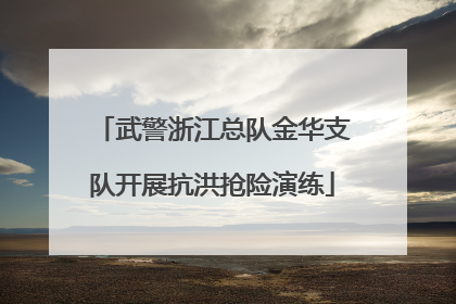 武警浙江总队金华支队开展抗洪抢险演练