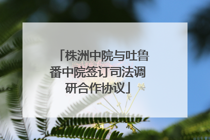 株洲中院与吐鲁番中院签订司法调研合作协议