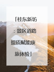 桂东新坊：景区道路提质赋能康旅体验