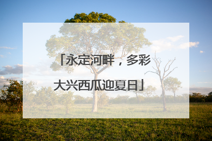 永定河畔，多彩大兴西瓜迎夏日